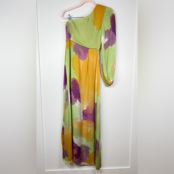 NEW The Wolf Gang Pacifica One Shoulder Maxi Dress in Arte Print Size S - Picture 11 of 17